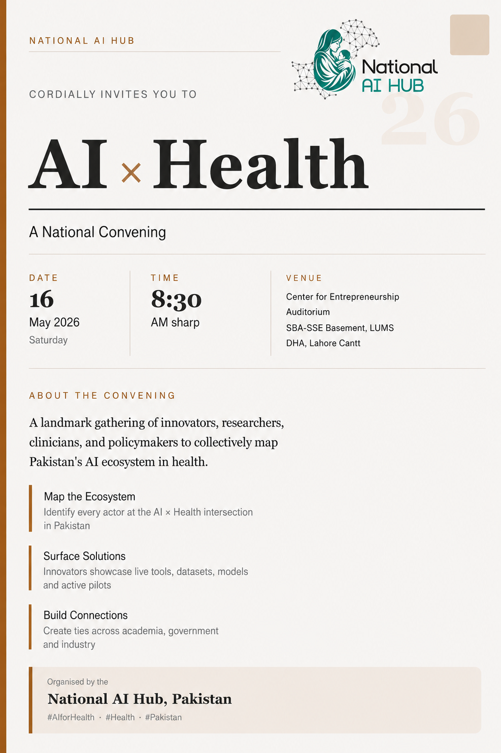 AI × Health National Convening flyer